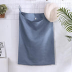 Amazhiyu Pure Linen Over The Door Laundry Hanging Hamper Bag - Image 3
