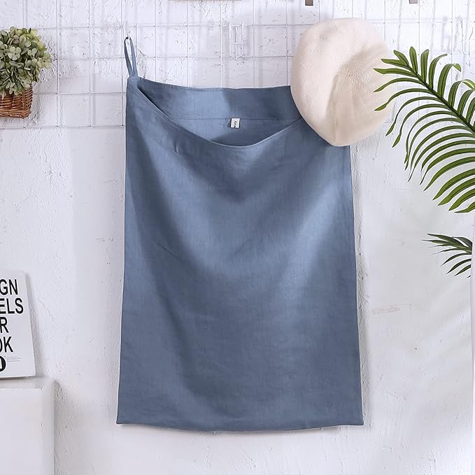 Amazhiyu Pure Linen Over The Door Laundry Hanging Hamper Bag - Image 3