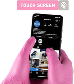 OKIAAS Black/Pink Vinyl Disposable Gloves Latex Free, Food Grade, 5 mil - Image 6