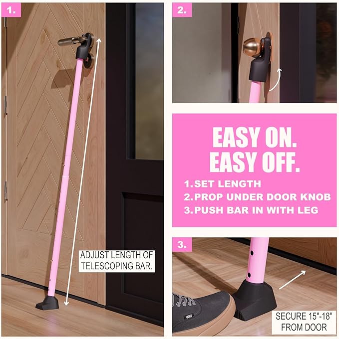 SECURITYMAN 3-in-1 Door Security Bar & Sliding Door Security Bar - Image 5