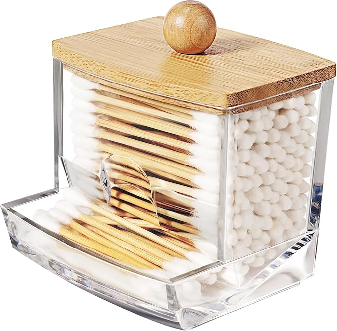 SheeChung 10Oz Acrylic Qtip Holder Dispenser by SheeChung