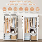 Portable Closet for Hanging Clothes, Portable Wardrobe Closet - Image 6