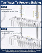 YASONIC Shower Caddy Hanging, Never Rust Shower Organizer Hanging, Aluminum - Image 7