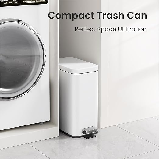 Cesun Bathroom Trash Can with Lid, 2.6 Gallon Small Bathroom Garbage Can Soft - Image 3
