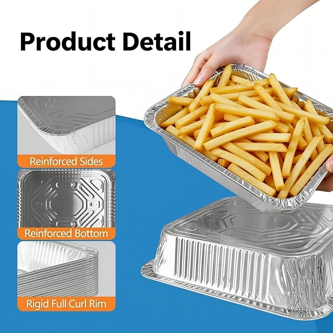9x13 Thickened Aluminum Foil Pans - Image 2