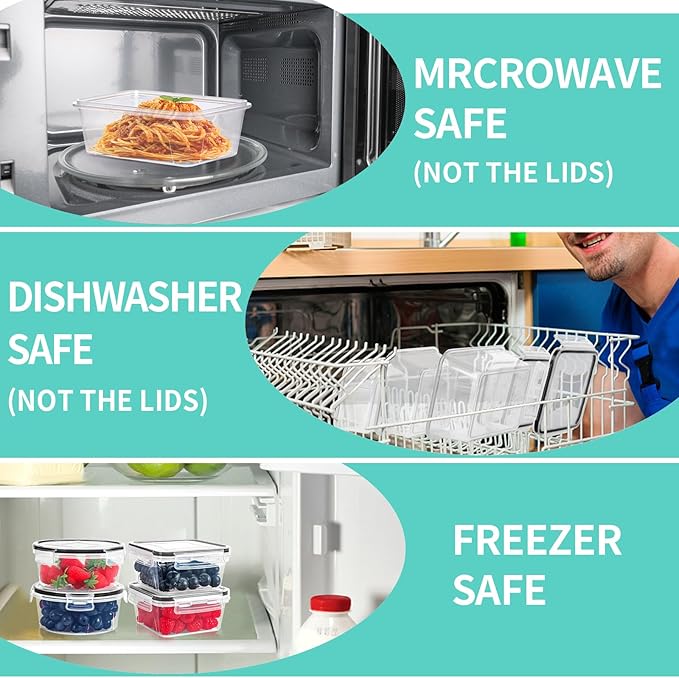 Skroam 72 piece Food Storage Containers Set - Image 5