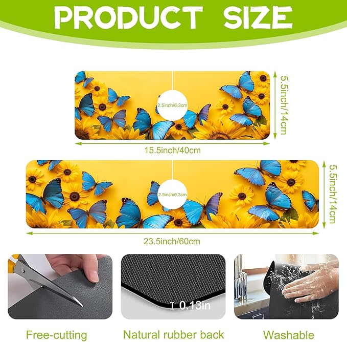 Kitchen Sink Splash Guard Faucet Mat Super Absorbent Fast Drying Mat Guard - Image 2