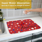 Red Stars America 4th of July Dish Drying Pad 18 x 24 Inch - Image 7