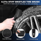 Car Wheel & Tire Brush Set, Wheel Cleaner Brush, Soft & Stiff Bristle Cleaning - Image 5