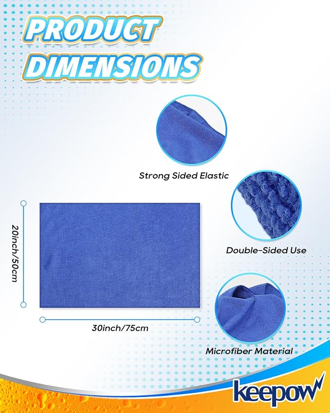 KEEPOW 10PCS Microfiber Cleaning Cloths Extra Large 30" x 20", Washable - Image 2