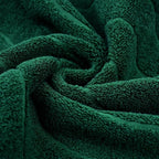 Jacquotha 2-Piece Hand Towels Set in Forest Green, Wavy Striped Jacquard Towels - Image 3