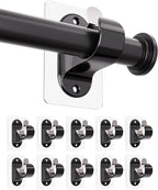 ANDGOO 10 Pack No Drill Curtain Rod Brackets, Renter Friendly Self Adhesive by ANDGOO