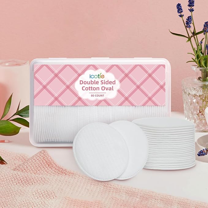 Large Oval Cotton Pads, Dual-Sided, Ultra-Soft Cotton Oval Pads - Image 7
