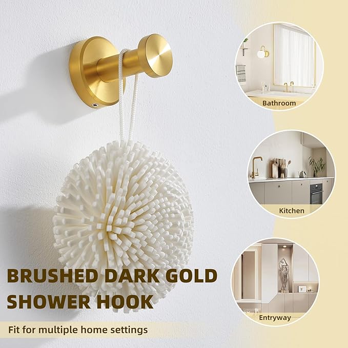 APLusee Brushed Dark Gold Towel Hook - Image 6