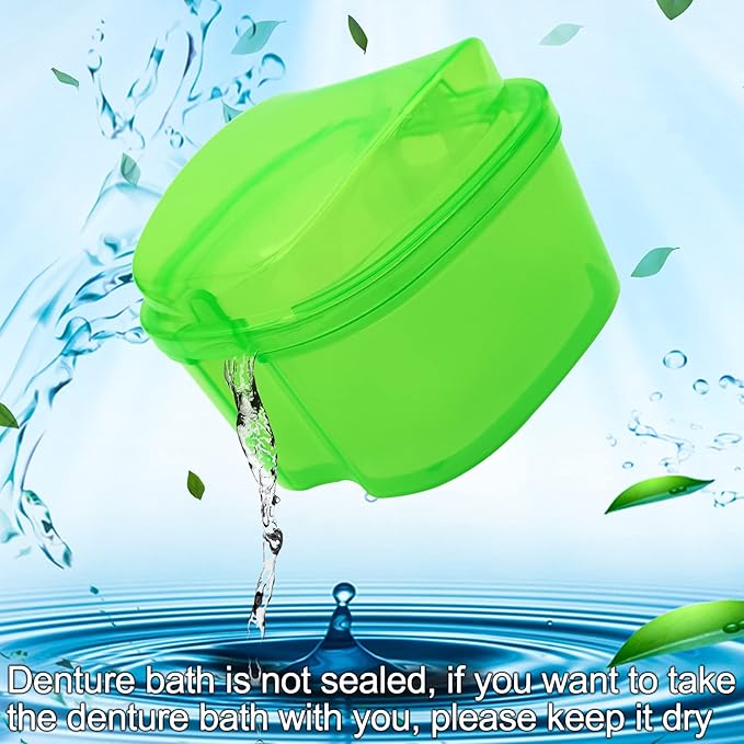 Keedolla Denture Cups for Soaking Dentures, Denture Cleaning Case Retainer - Image 7