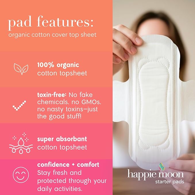 Organic Cotton Cover Tween & Teen Period Pads | Ultra Thin Pads - Image 2