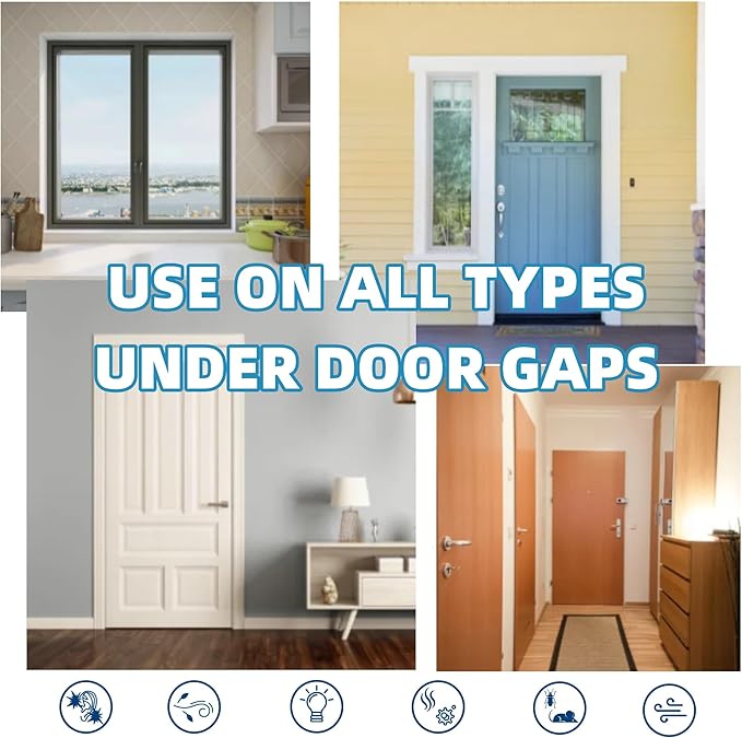 Door Draft Stopper 36 Inches Length x 4 Inches Width, Weighted Under Door Noise - Image 6
