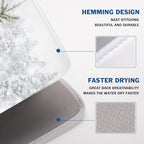Winter Forest Dish Drying Mat for Kitchen Counter Silvery White Pine Trees Snow - Image 4