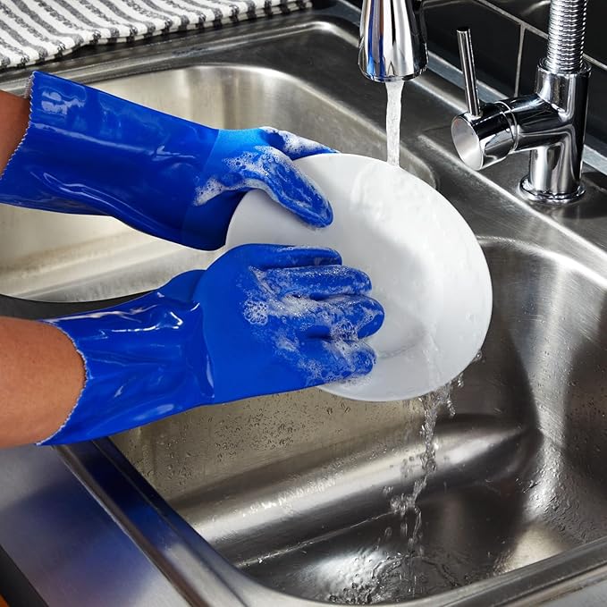 2 Pairs Rubber Household Cleaning Gloves - Image 4