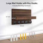 Key Holder for Wall, Decorative Key and Mail Holder - Image 7