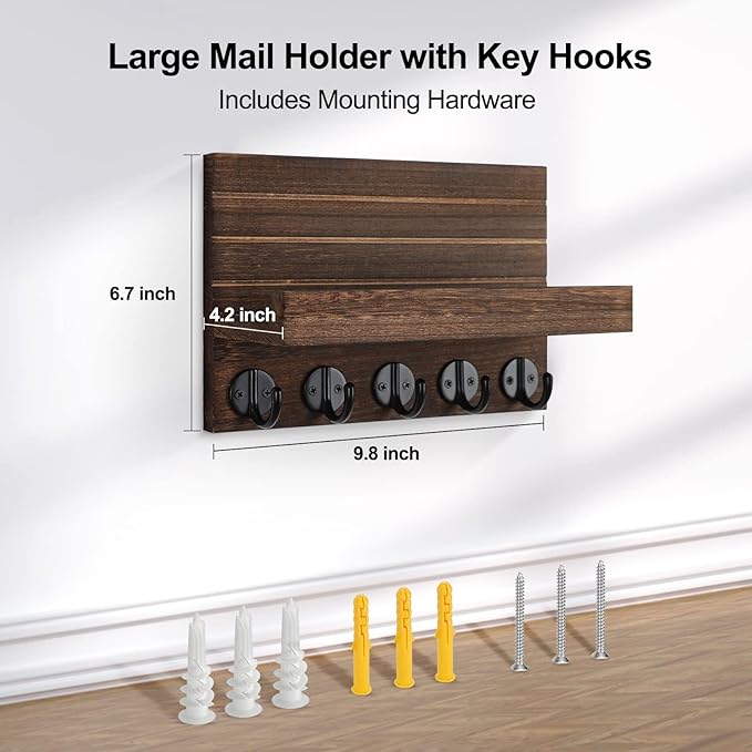 Key Holder for Wall, Decorative Key and Mail Holder - Image 7