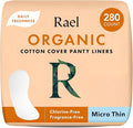 Rael Panty Liners for Women, Organic Cotton Cover by Rael