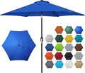 Blissun 7.5 ft Patio Umbrella, Yard Umbrella, Outdoor Market Umbrella with Push Button Tilt Crank, Royal Blue by Blissun