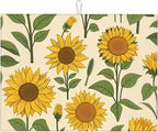 Sunflower Plants Dish Drying Mats by Unknown