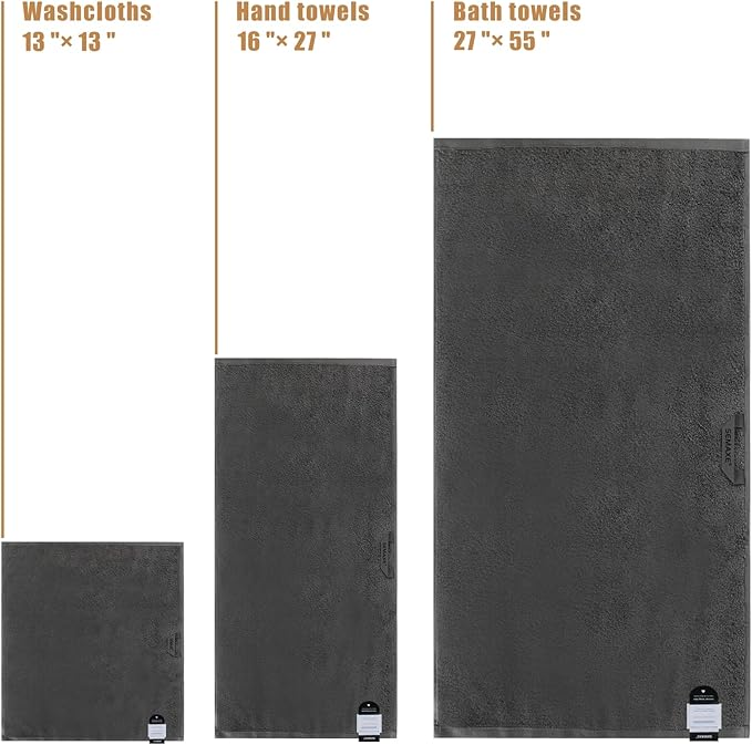 SEMAXE 18-Pack Bath Towel Set Include 6 Bath Towels, 6 Hand Towels, 6 Wash - Image 5