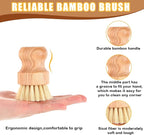 Nuenen 20 Packs Bamboo Dish Scrub Brushes Wooden Scrubbers Set Kitchen - Image 5