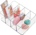 STORi 4-Compartment Clear Plastic Organizer, Rectangular Divided Makeup and by STORi