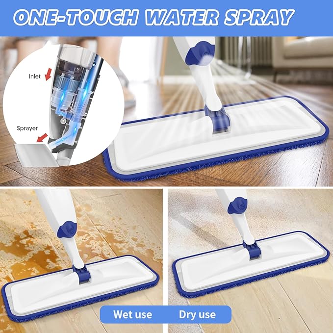 HOMTOYOU Microfiber Flat Mop - Image 2