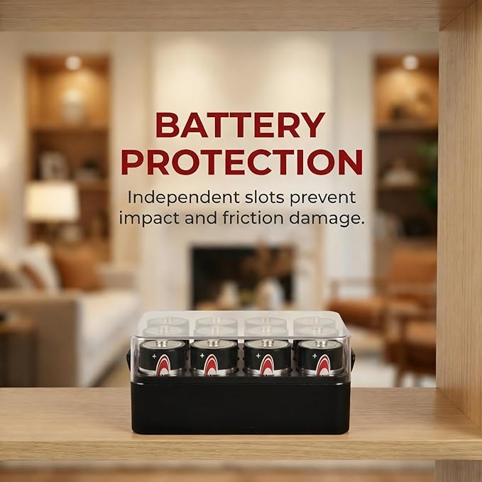 ALCYON Battery Organizer Storage Case, Battery Vault Box Container - Image 9