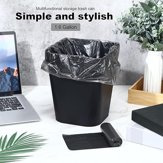 Eccliy 6 Pack Small Trash Cans for Bathroom Plastic Trash Can - Image 6