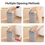 3 Pack Bathroom Trash Can 2.6 Gallon Small Touchless Automatic Motion Sensor - Image 6