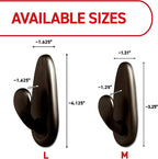 Command 5 lb Large Brushed Nickel Metal Hooks, 2 Coat Hooks and 4 Strips - Image 3
