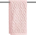 Artoid Mode 1 Pc Pink 3D Diamond Grid Jacquard Hand Towels by ArtoidMode