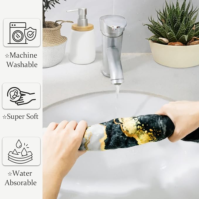 HAISUKA Black and Gold Kitchen Towels - Image 3