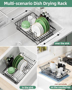Expandable Dish Drying Rack for in-Sink, and Counter Use, Dish Drainer - Image 2