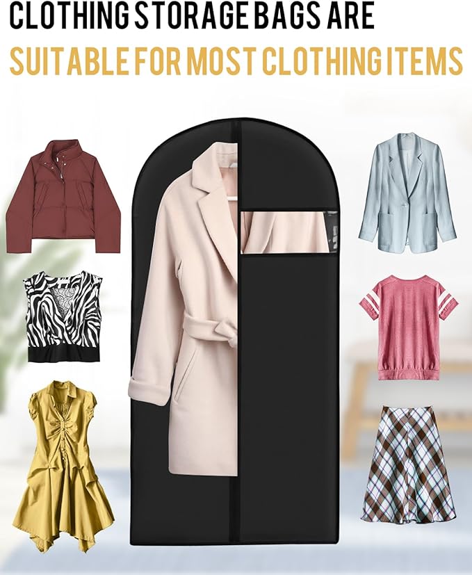 Garment Bags for Hanging Clothes Zipper Suit Bags for Travel - Image 5
