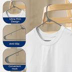 SereneLife 50 Pack Plastic Hangers, Space-Saving Closet Organizers, Durable and - Image 5