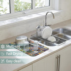 Dish Drying Mat for Kitchen Counter 2 Pack - Image 2