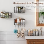 Hanging Wall Wire Basket-4Pack, Large Metal Organizer Baskets & Bathroom Shower - Image 4