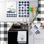Geyoga 6 Pcs Spring Floral Kitchen Towels Flamingo Dish Hand Towels Sunflower - Image 4