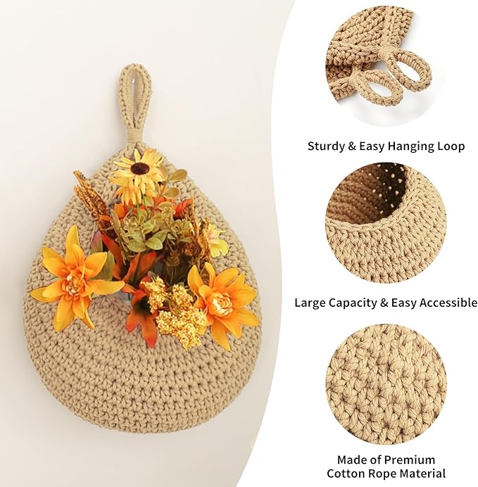 Boho Wall Hanging Fruit Baskets - Image 2