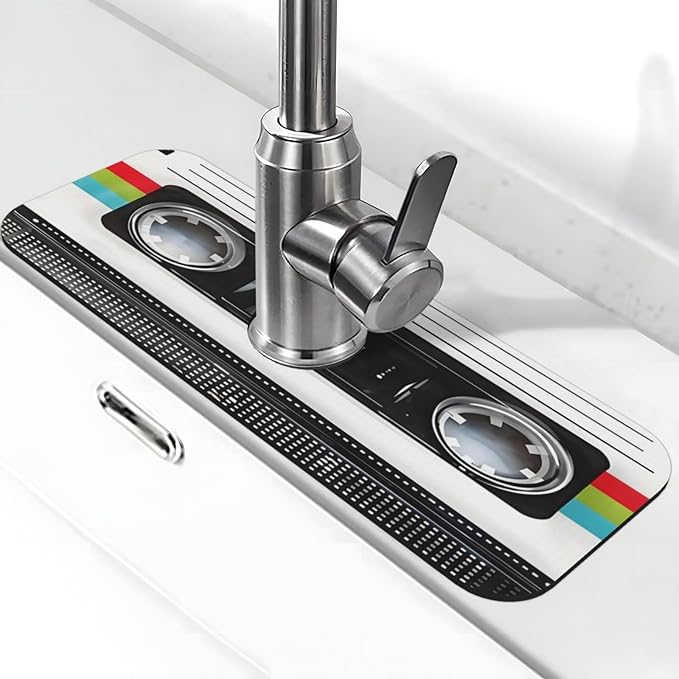 Scratch Back Retro Cassette Kitchen sink faucet pad, strong water absorption by Unknown
