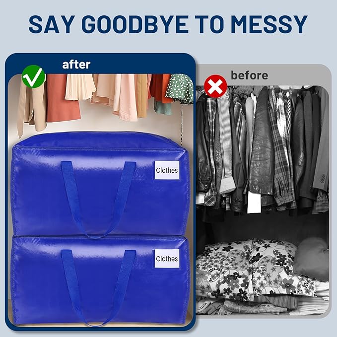 BlissTotes Moving Bags, Heavy Duty Moving Supplies & Storage Bags, Extra Large - Image 5