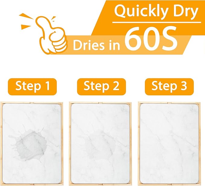Golener Stone Drying Mat for Kitchen Counter, Dish Drying Pad - Image 5