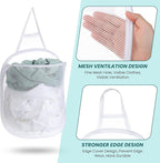 3 Pieces Hanging Laundry Hamper Laundry Bag to Hang Foldable Mesh Hamper Dirty - Image 3