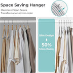 HOUSE DAY Quality Plastic Hangers 30 Pack, Non Slip Plastic Clothes Hangers Gray - Image 5